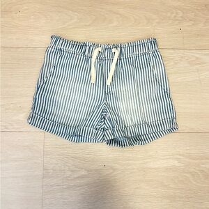 GAP High Waist Blue and White Striped Shorts